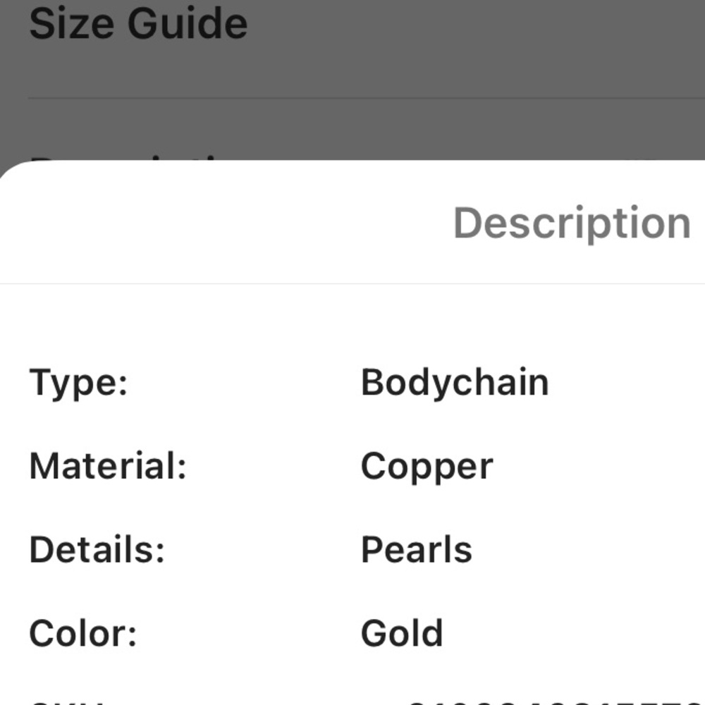 Gold Chain Pearl Waist Body Jewelry Accessory - Picture 5 of 6